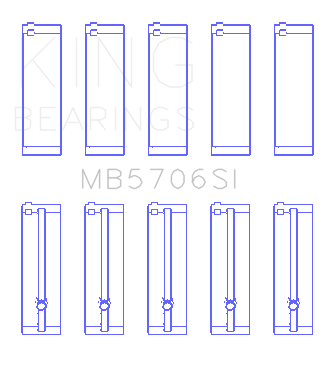 King Engine Bearings Main Bearing Set For Hyundai I30 G4Fc - MB5706SI