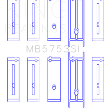 King Engine Bearings MAIN BEARING SET For CHEVROLET/ISUZU OHV LN2 FL O/S 010 (CHEVROLET/ISUZU OHV LN2 FL O/S 010) - MB5753SI0.5