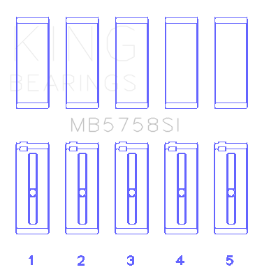 King Engine Bearings Main Bearing Set For Peugeot Ep6 1.6L / Bmw N14B16C - MB5758SI0.3