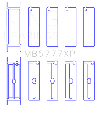 King Engine Bearings Main Bearing Set For Gm Dart Ls Next - MB5777XP