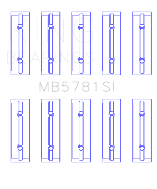 King Engine Bearings Main Bearing Set For Nissan Mr18De, Mr20De Renault M4R 700/01/04 - MB5781SI
