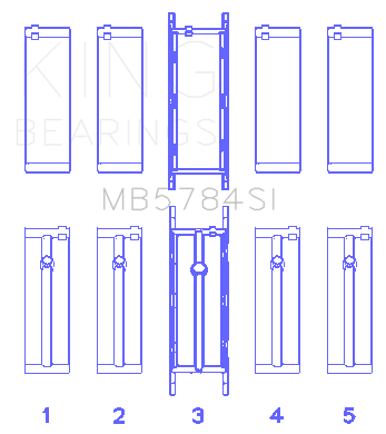 King Engine Bearings Main Bearing Set For Bmw N20B20 - MB5784SI0.25