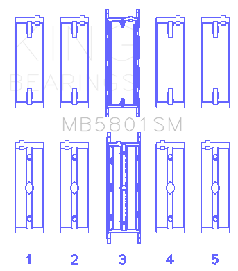 King Engine Bearings Main Bearing Set For Bmw N63 - MB5801SM