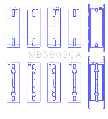 King Engine Bearings Main Bearing Set For Bmw S65B40A - MB5803CA