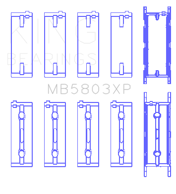 King Engine Bearings MAIN BEARING SET For BMW S65B40A (BMW S65B40A) - MB5803XP STDX