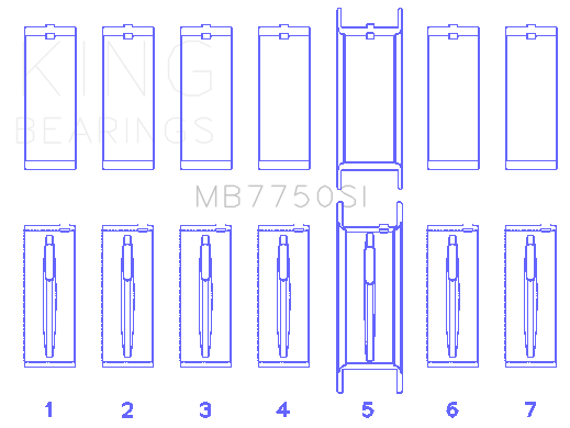 King Engine Bearings Main Bearing Set For Ford 240 4.0L 65-74 - MB7750SI