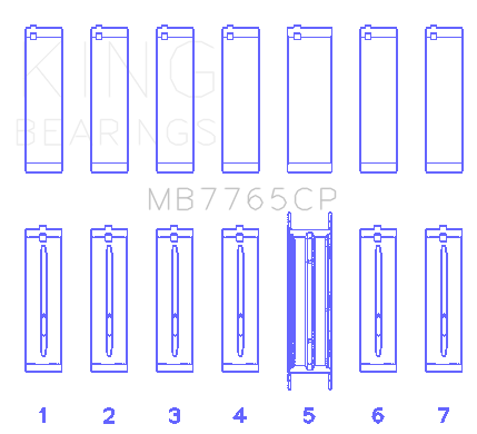 King Engine Bearings Main Bearing Set For Gmc 4.2 Vortec L6 - MB7765CP
