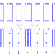 King Engine Bearings Main Bearing Set For Bmw N55 B30A, N53 B30A, N52 B30A - MB7776SI0.5
