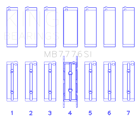 King Engine Bearings Main Bearing Set For Bmw N55 B30A, N53 B30A, N52 B30A - MB7776SI0.5