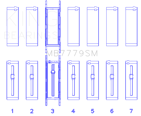 King Engine Bearings Main Bearing Set For Bmw B58 Toyota Supra - MB7779SM
