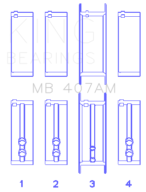 King Engine Bearings MAIN BEARING SET For CHRYSLER VALIANT (CHRYSLER VALIANT) - MB 407AM