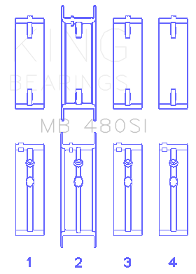 King Engine Bearings MAIN BEARING SET For BUICK V6 (BUICK V6) - MB 480SI 010