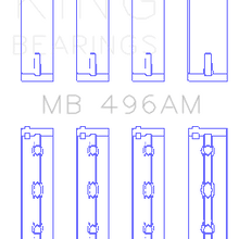 King Engine Bearings MAIN BEARING SET For MAZDA KL V6 (MAZDA KL V6) - MB 496AM0.5