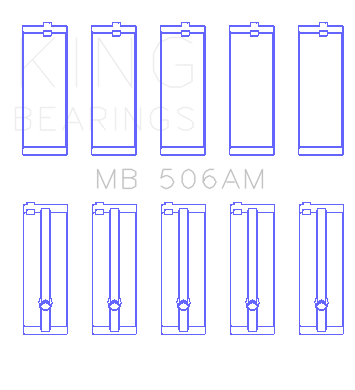 King Engine Bearings MAIN BEARING SET For TOYOTA 22R (TOYOTA 22R) - MB 506AM