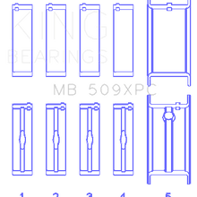 King Engine Bearings MAIN BEARING SET For CHEVROLET 400 V8 (CHEVROLET 400 V8) - MB 509XPC 010