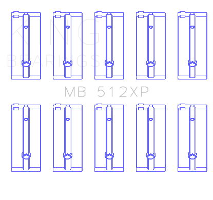 King Engine Bearings MAIN BEARING SET For FORD BDA (FORD BDA) - MB 512XP