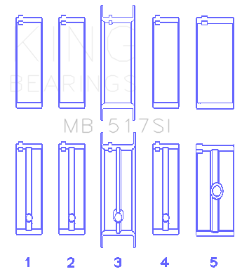 King Engine Bearings MAIN BEARING SET For CHRYSLER 360 (CHRYSLER 360) - MB 517SI