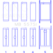 King Engine Bearings MAIN BEARING SET For GENERAL MOTORS 262, 267, 302, 307, 327, 350 (GENERAL MOTORS 262, 267, 302, 307, 327, 350) - MB 557SI 001