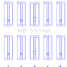King Engine Bearings MAIN BEARING SET For TOYOTA 21R, (TOYOTA 21R,) - MB 580AM0.75