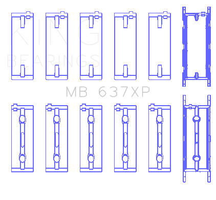 King Engine Bearings MAIN BEARING SET For BMW S85B50A (BMW S85B50A) - MB 637XP STDX