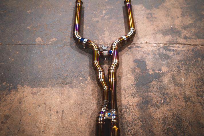Valvetronic Designs 2018-2025 Mercedes AMG GLC 63 4.0L, Catback Grade 5 Titanium Bespoke Titanium OEM Style - MER.AMG.GLC63.VSES.TI