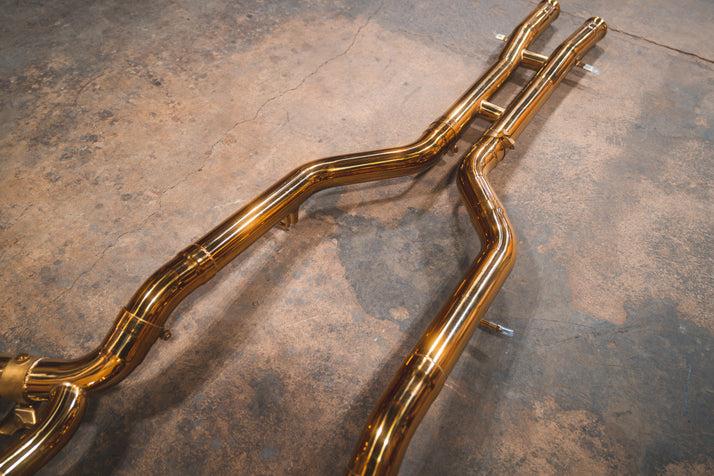 Valvetronic Designs 2015-2021 Mercedes AMG GT 4.0L, Full Exhaust System, Grade 5 Titanium Reuse OEM - MER.AMGGT.VSES.FF.TI