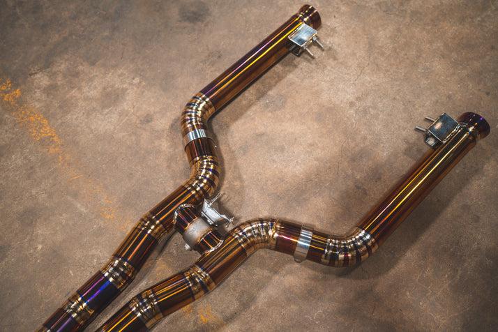 Valvetronic Designs 2015-2024 Mercedes W205 C 63 4.0L, Catback Grade 5 Titanium Bespoke OEM Style Valvetronic Tips - MER.W205.C63.VSES.TI