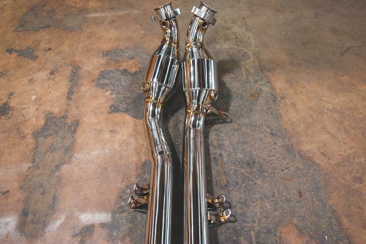 Valvetronic Designs 2007-2015 Mercedes W212 E 63 6.3L, Full Exhaust System, T304 Stainless Steel Bespoke OEM Style Valvetronic Tips - MER.W212.E63.VSES.FF.BR