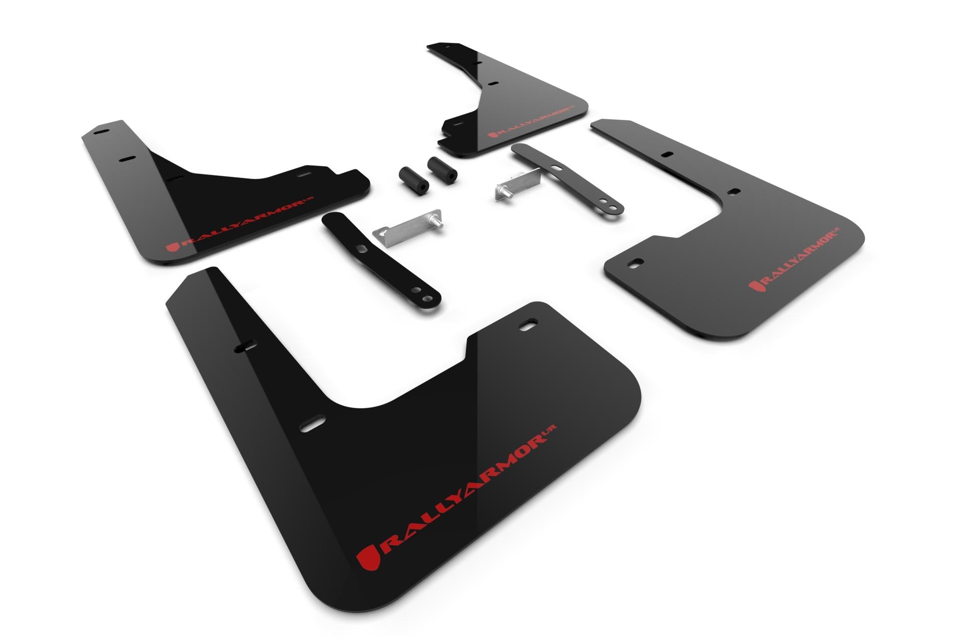 Rally Armor Black Mud Flap/Red Logo (2024-2025 Elantra) - MF119-UR-BLK-RD