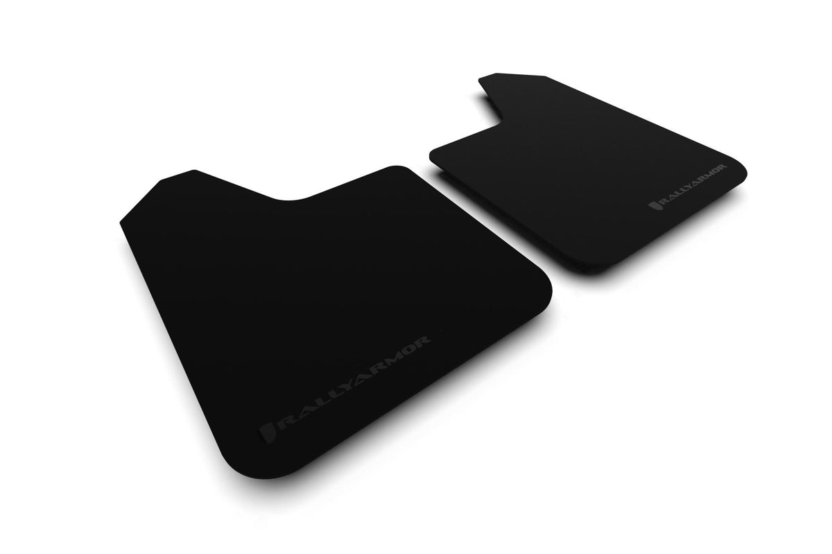 Rally Armor Black Mud Flap/Black Logo - MF12-BAS-BLK-LRT