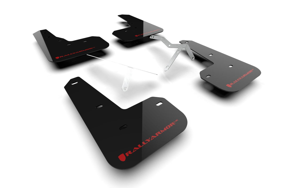 Rally Armor Black Mud Flap/Red Logo (2024-2025 Integra Type S) - MF129-UR-BLK-RD