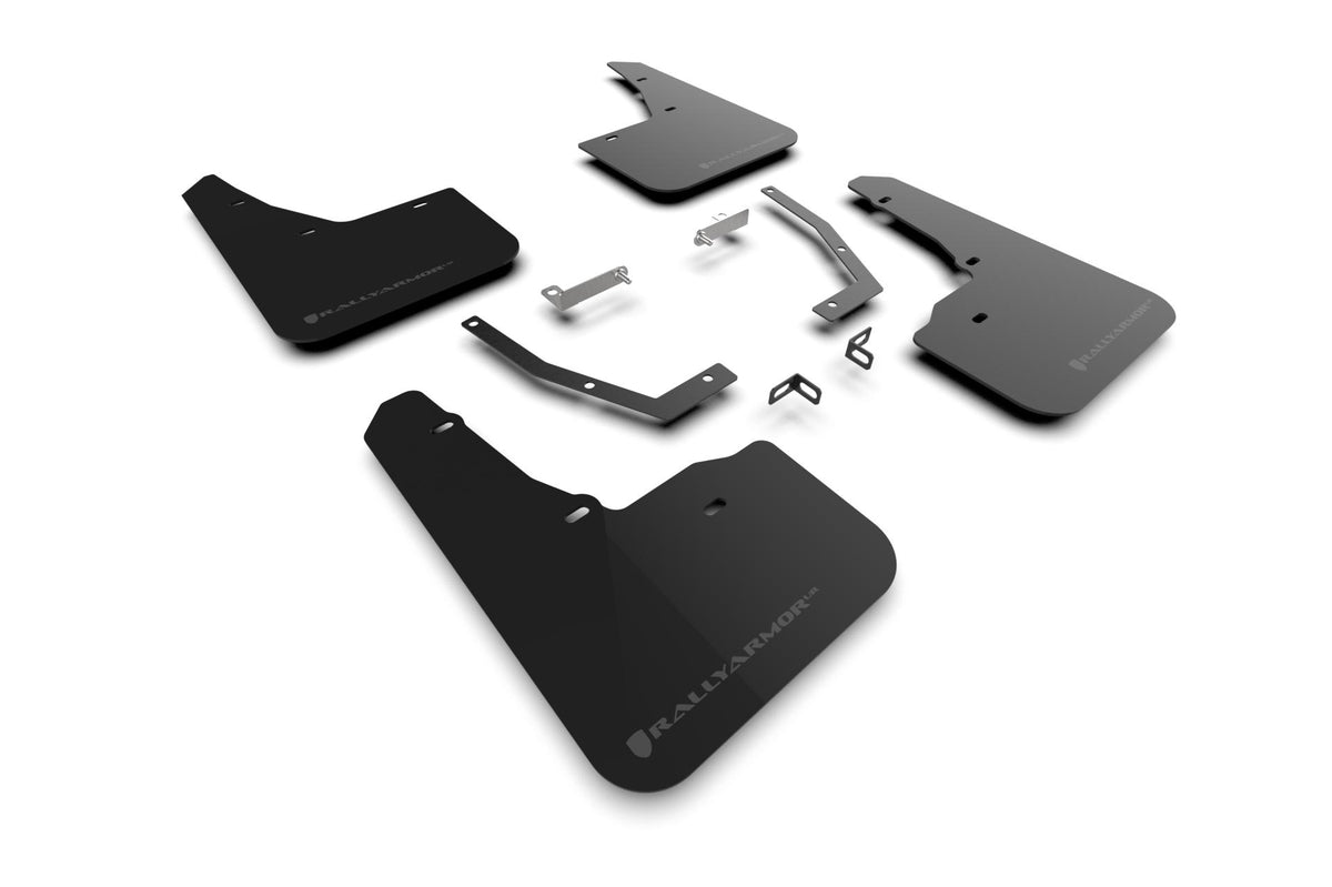 Rally Armor Black Mud Flap/Grey Logo (2025 Subaru Forester) - MF132-UR-BLK-GRY