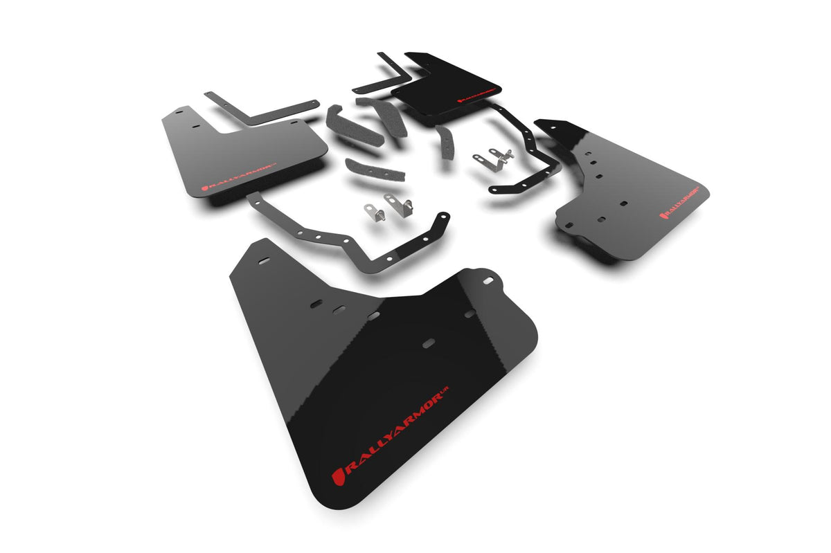 Rally Armor Black Mud Flap/Red Logo (2025 4Runner) - MF148-UR-BLK-RD