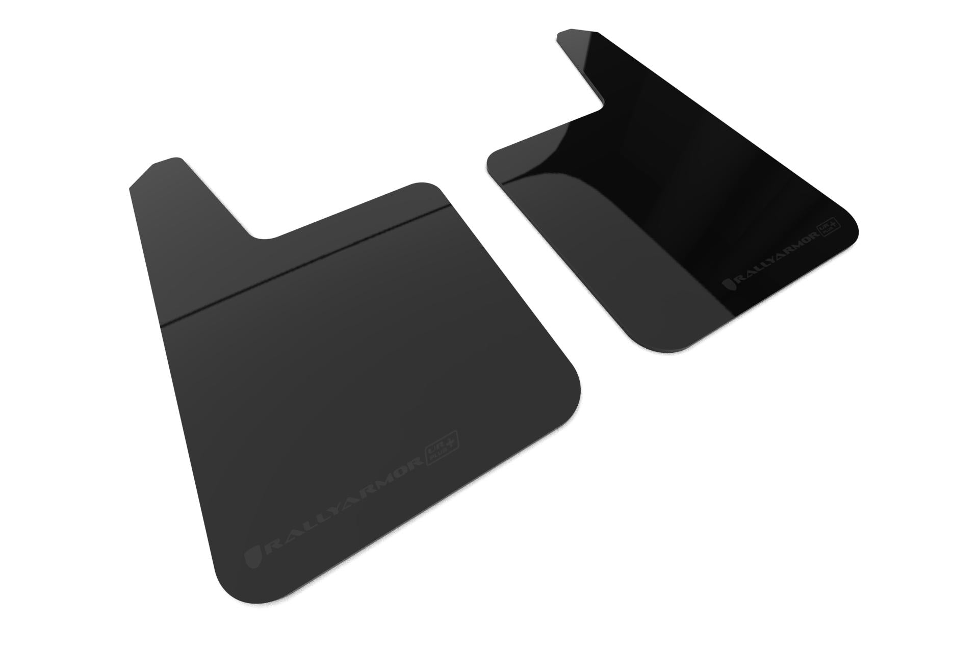 Rally Armor Black Mud Flap/Metallic Black Logo - MF20-URP-BLK-MBK-LRT