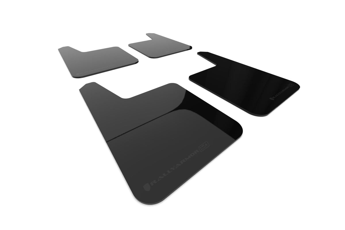 Rally Armor Black Mud Flap/Metallic Black Logo - MF20-URP-BLK-MBK