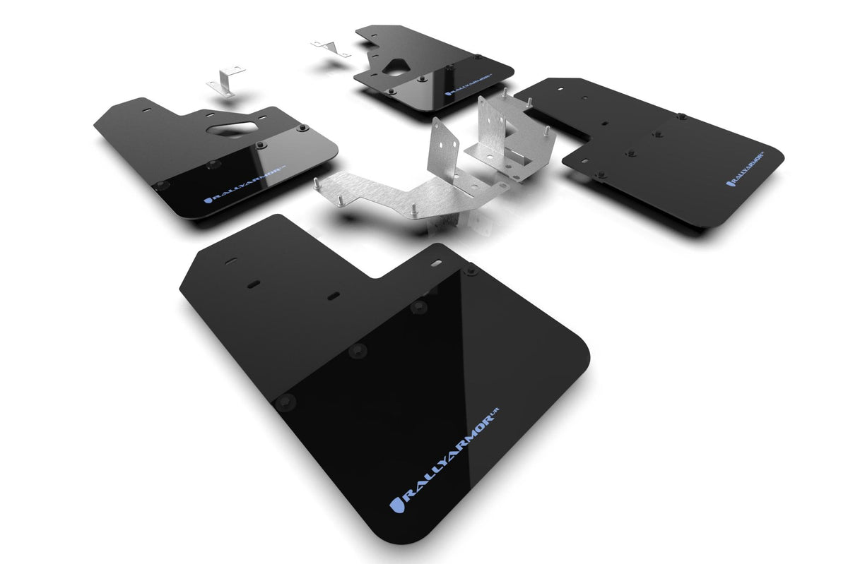 Rally Armor Black Mud Flap/Area Blue Logo (2021-2025 Ford Bronco) - MF85-RR-PL-ABL