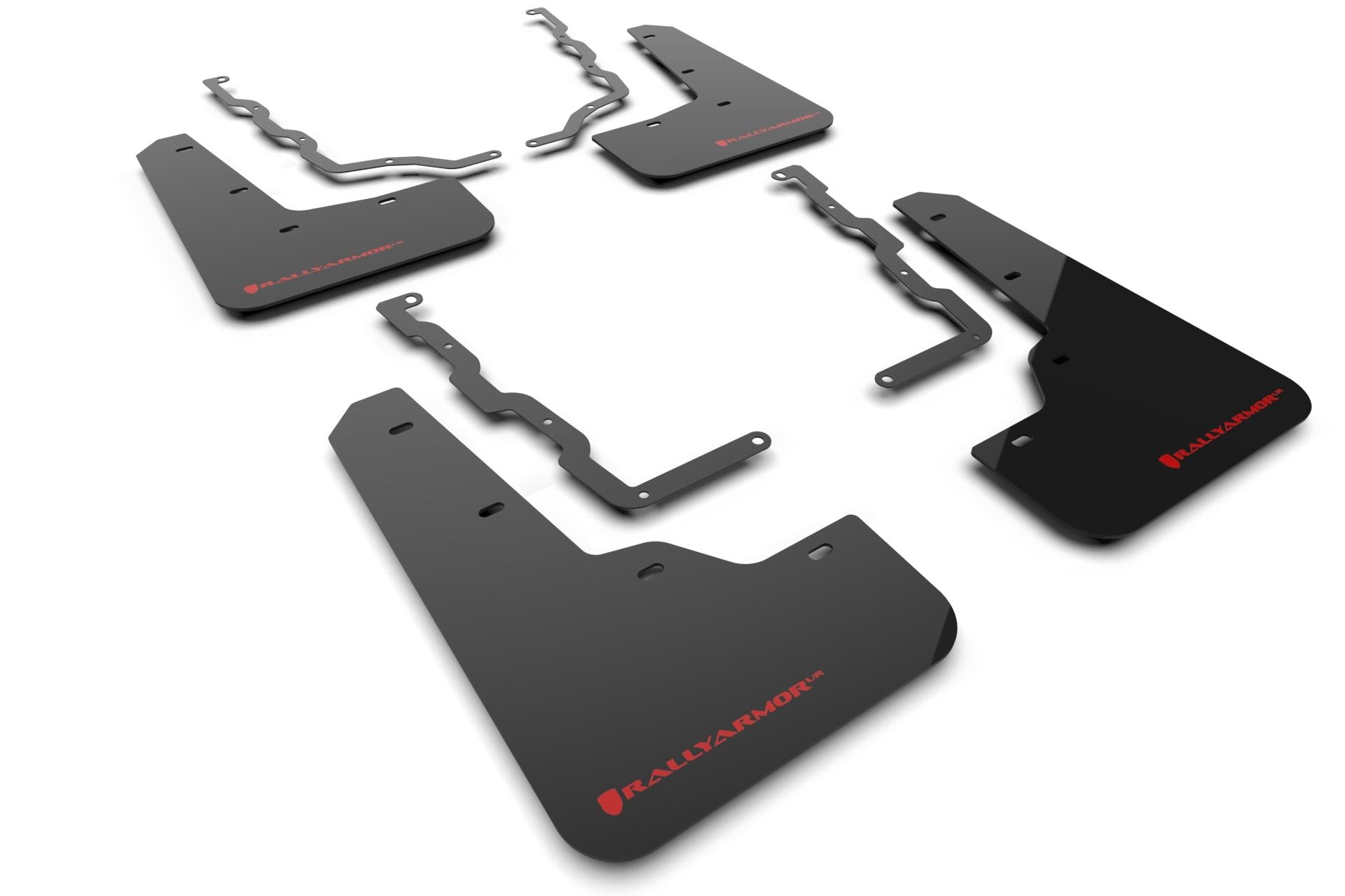 Rally Armor Black Mud Flap/Red Logo - MF86-UR-BLK-RD