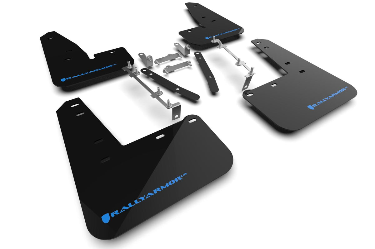 Rally Armor Black Mud Flap/Light Blue Logo (2024-2025 GR Corolla) - MF89-UR-BLK-NB