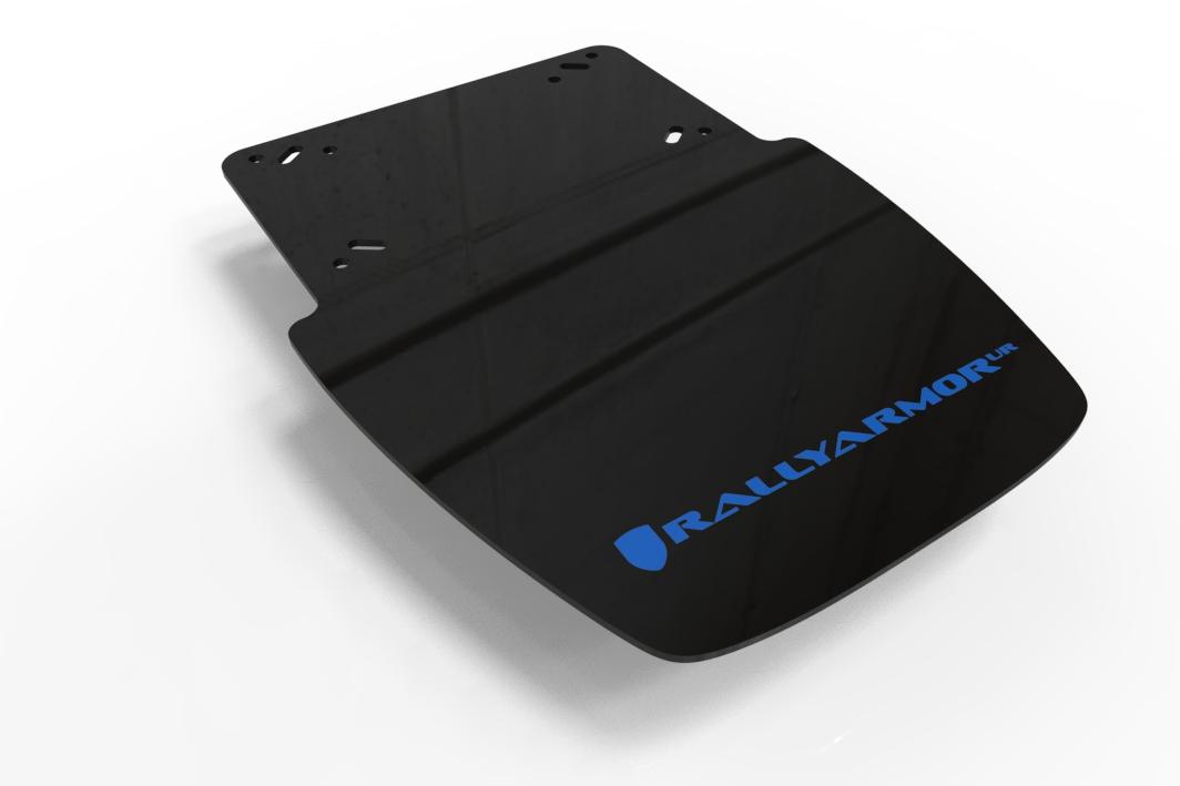 Rally Armor Black Mud Flap/Blue Logo - MF95-UR-BLK/NB