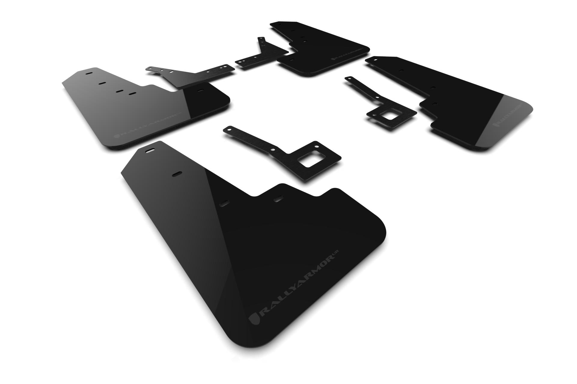 Rally Armor Black Mud Flap/Dark Grey Logo (2019-2025 1500 Rebel) - MF98-UR-BLK-DGRY