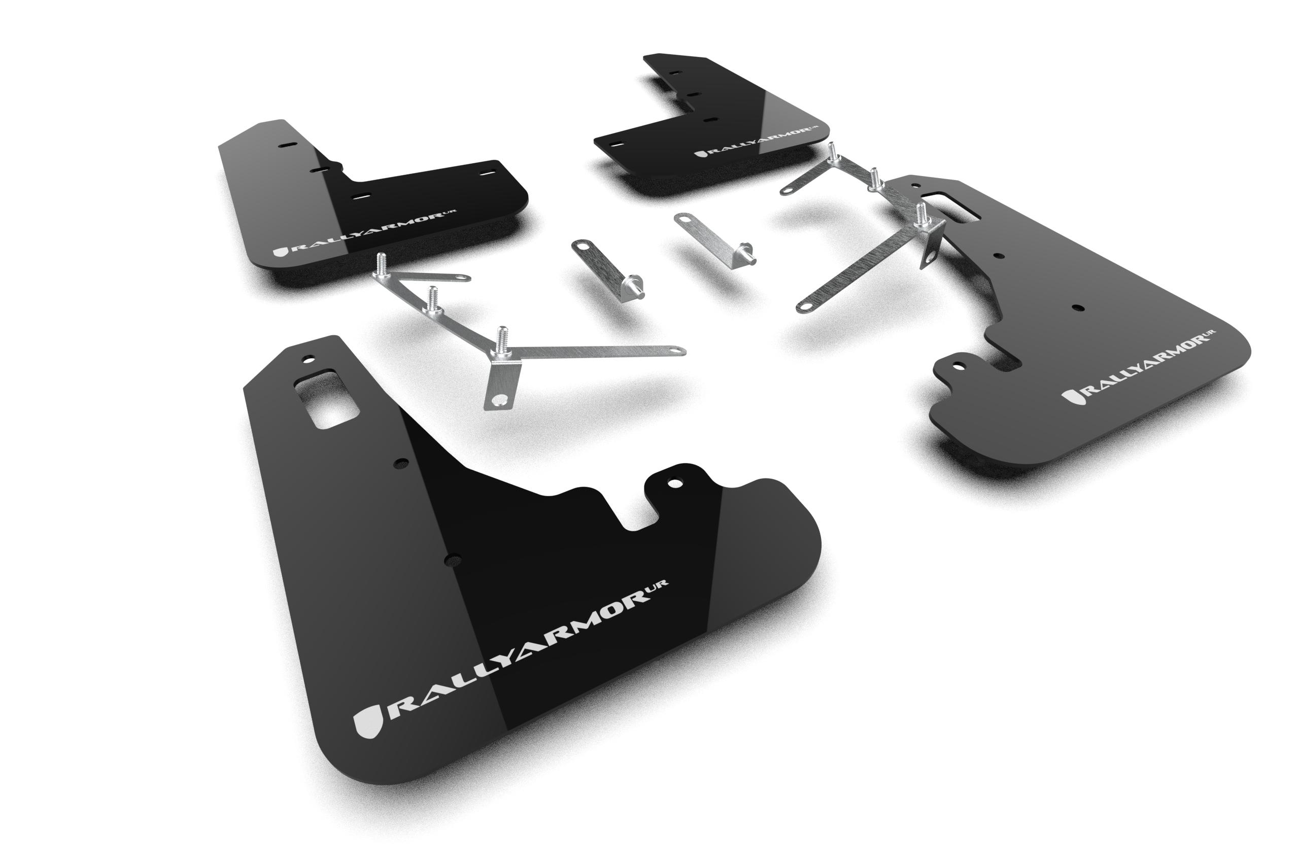 Rally Armor Black Mud Flap/White Logo (2022-2025 GR86, BRZ) - MF99-UR-BLK-WH