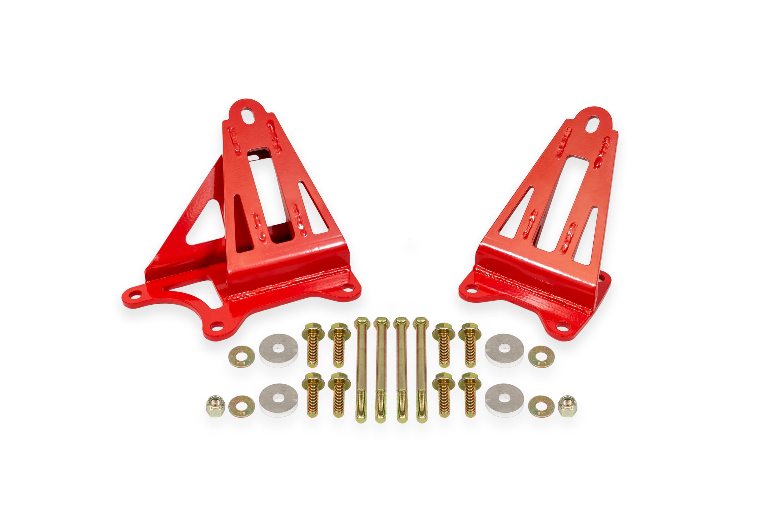 BMR Motor Mount Brackets - Red (2005-2026 Ford Mustang) - MM008R