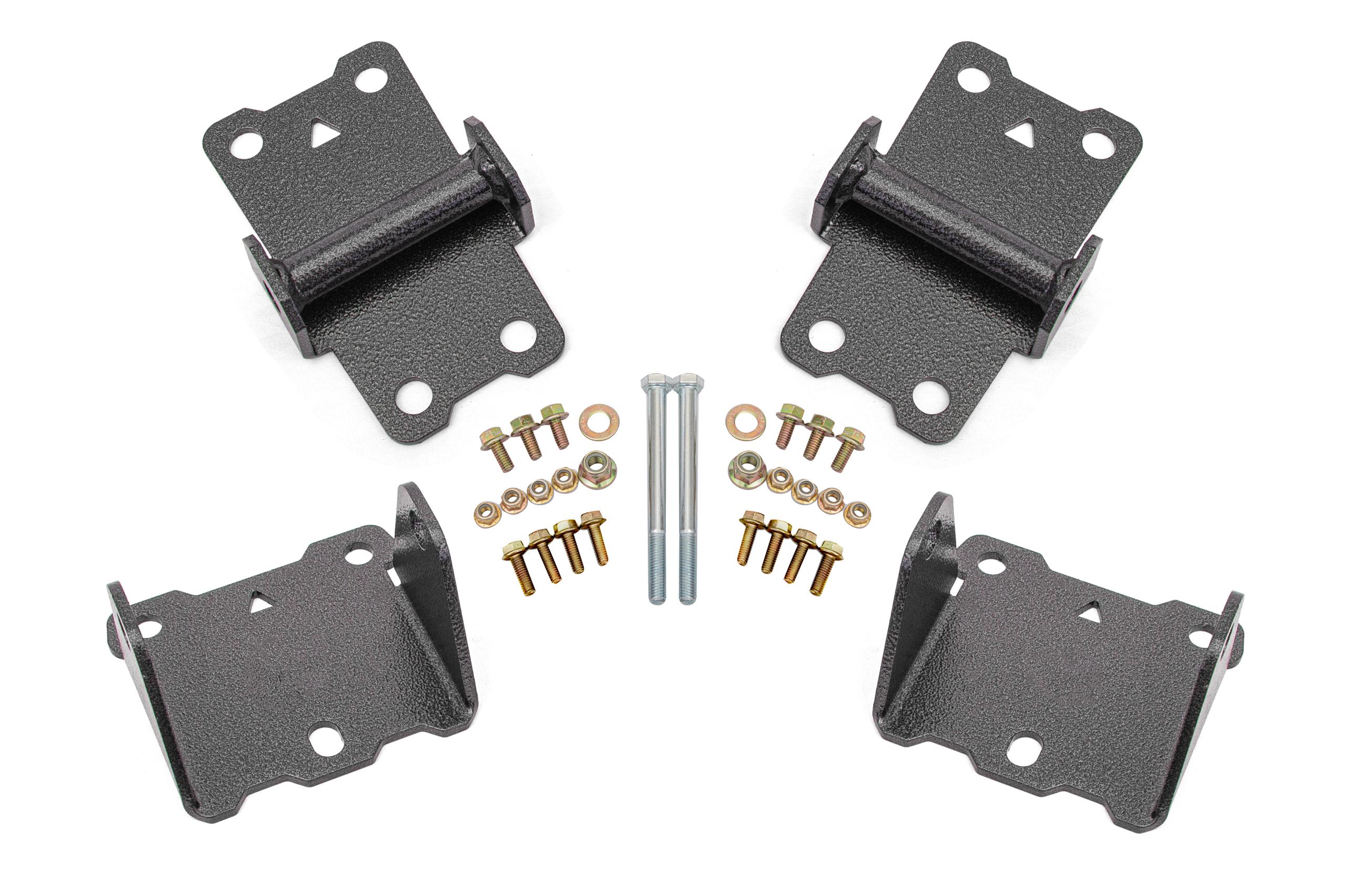 BMR Fabrication Motor Mount Kit, Upper And Lower, Solid (1978-1987 Buick Regal, Chevrolet Malibu, Oldsmobile Cutlass, Pontiac Grand Prix) - MM461H