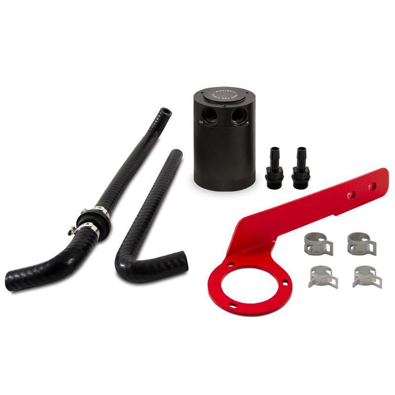 Mishimoto Honda Accord 2.0T Direct Fit Baffled Oil Catch Can, PCV Side, 2018+, Red (2018-2019 Accord) - MMBCC-ACRD20-18PBERD