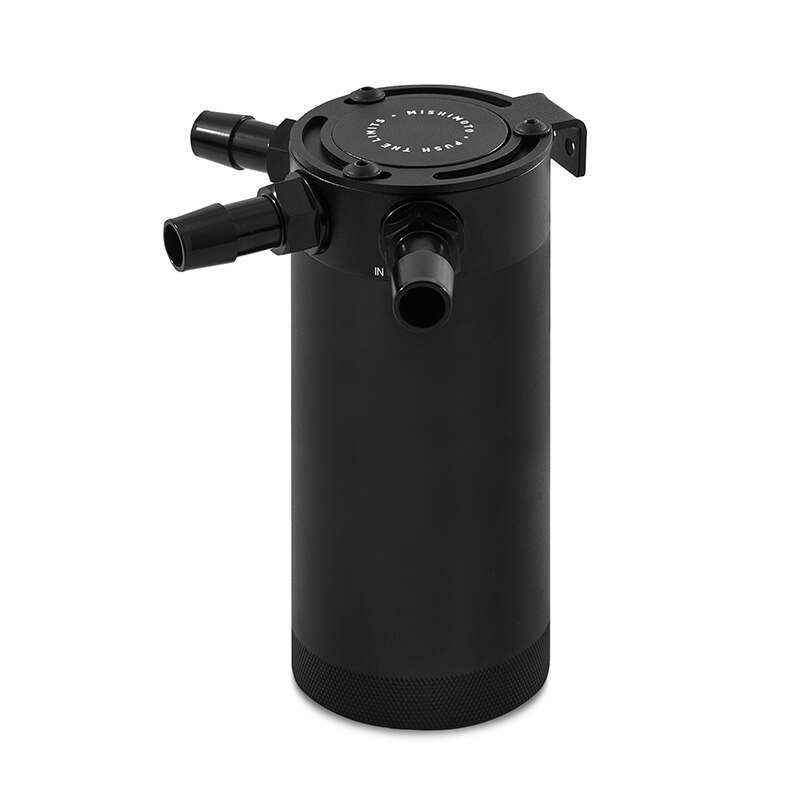 Mishimoto Xl Compact Baffled Oil Catch Can, 3-Port - MMBCC-CBTHR-XLBK