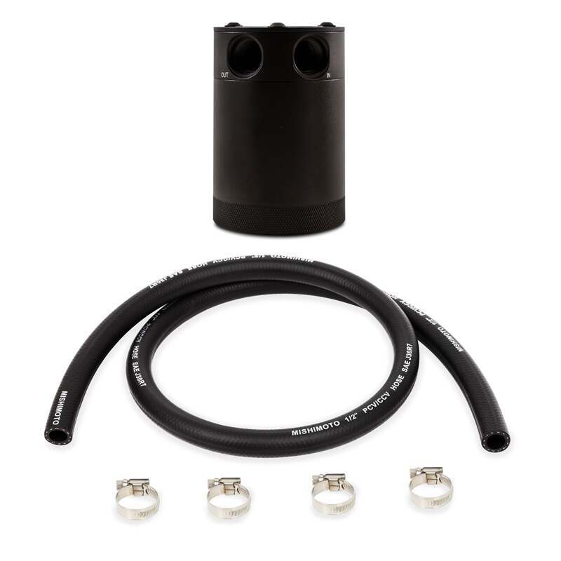 Mishimoto Compact Baffled Oil Catch Can, 2-Port - MMBCC-CBTWO-BKH
