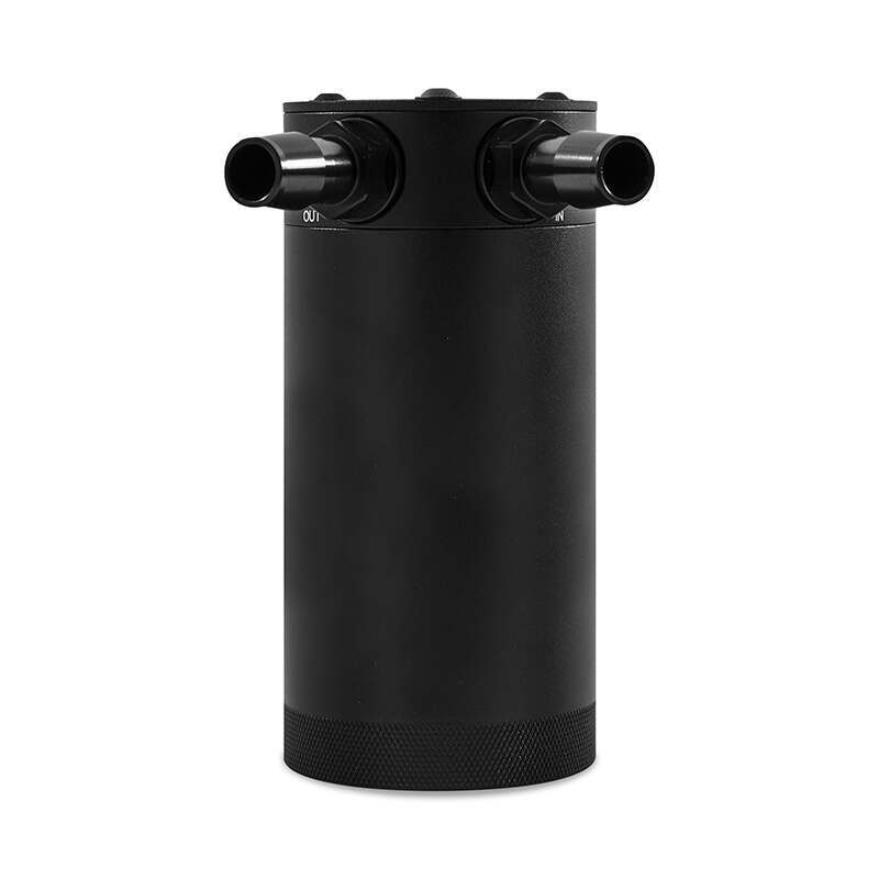 Mishimoto Xl Baffled Oil Catch Can, 2-Port - MMBCC-CBTWO-XLBK