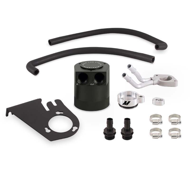 Mishimoto MMBCC-F2D-11BE Baffled Oil Catch Can Kit (2011–2016 Ford 6.7L Powerstroke)