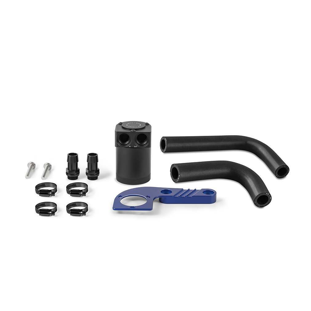 Mishimoto Baffled Oil Catch Can, Fits Bmw F8X M3/M4 2015-2020, San Marino Blue Metallic - MMBCC-F80-15CSMB