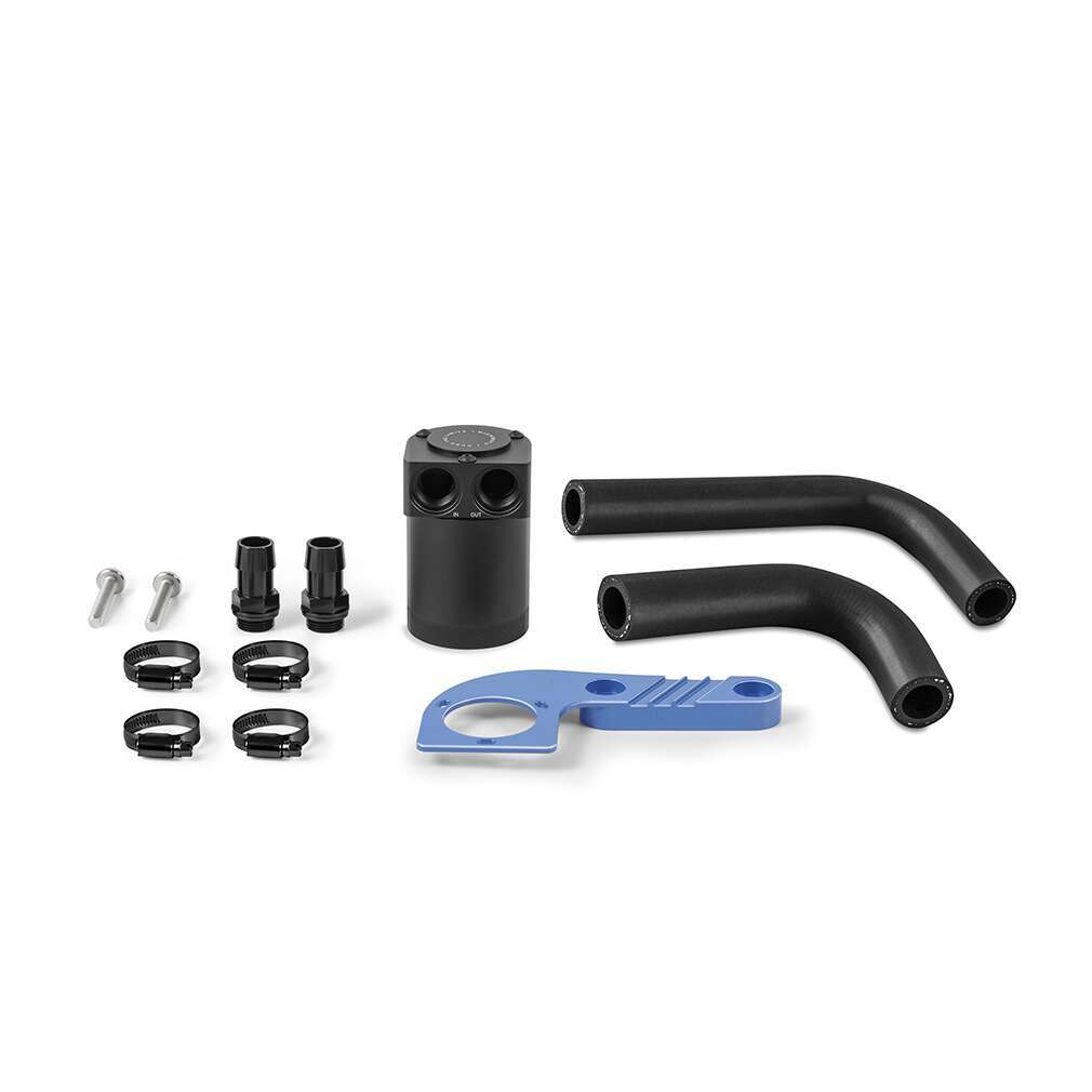 Mishimoto Baffled Oil Catch Can, Fits Bmw F8X M3/M4 2015-2020, Yas Marina Blue Metallic - MMBCC-F80-15CYMB